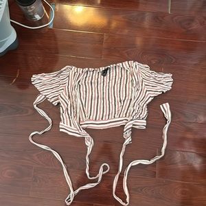 Criss Cross Tie Crop Top